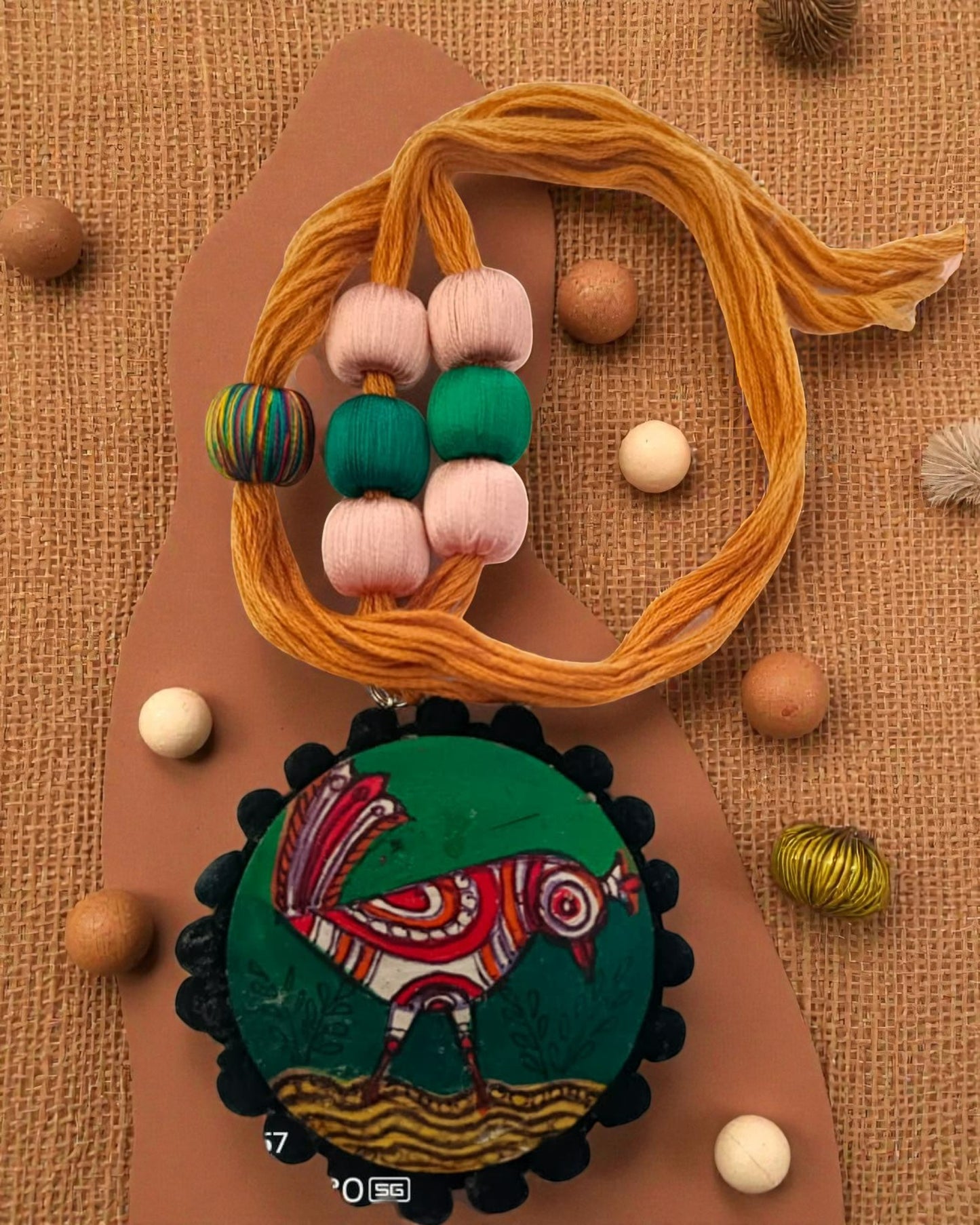 Pakshi Hand-painted Necklace