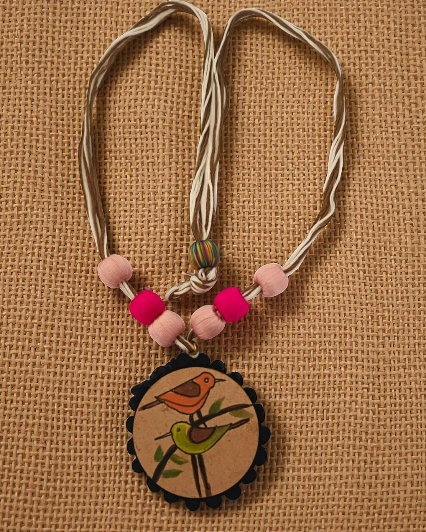 Rangpakhi Hand-painted Necklace
