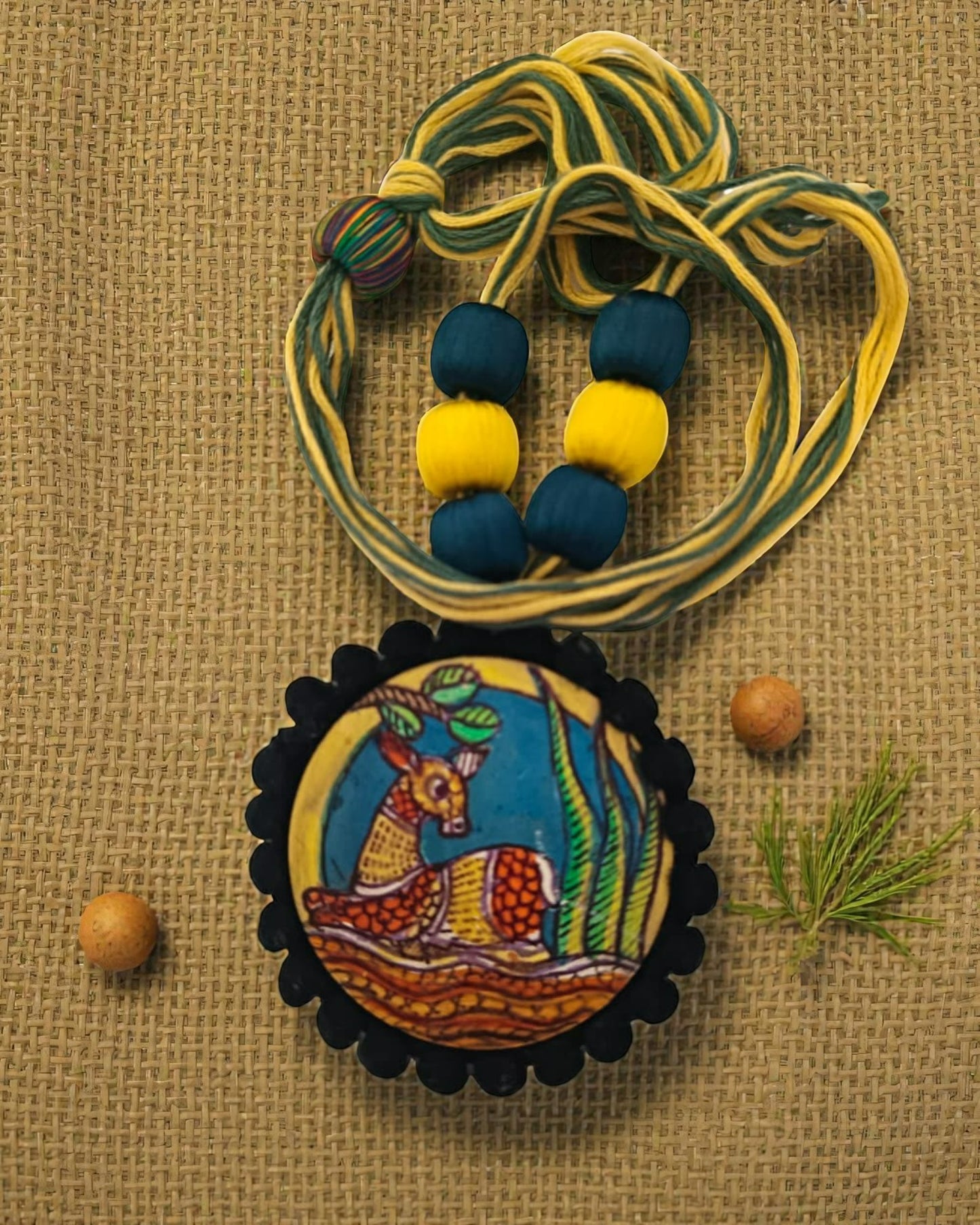 Mruga Hand-painted Necklace