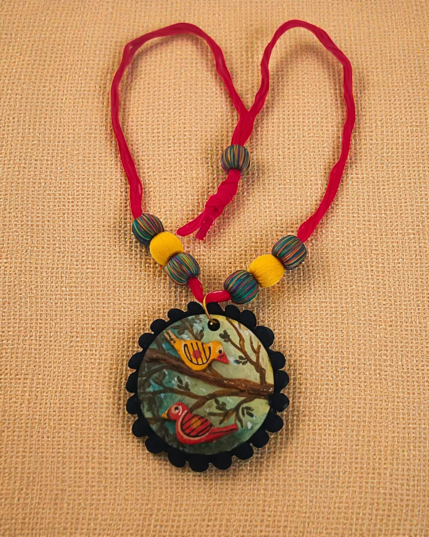 Songbird Hand-Painted Necklace