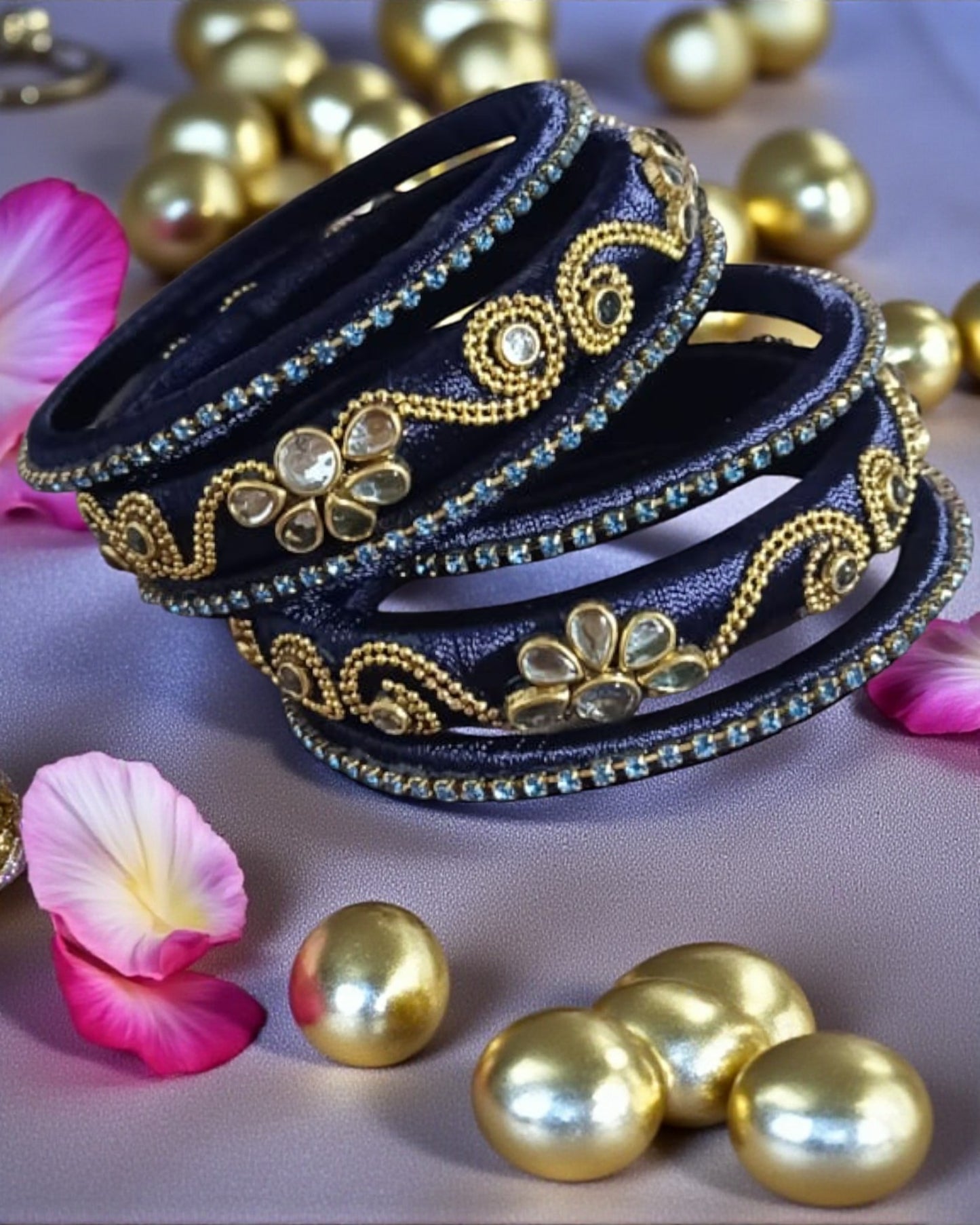 Midnight Grace Bangle Set