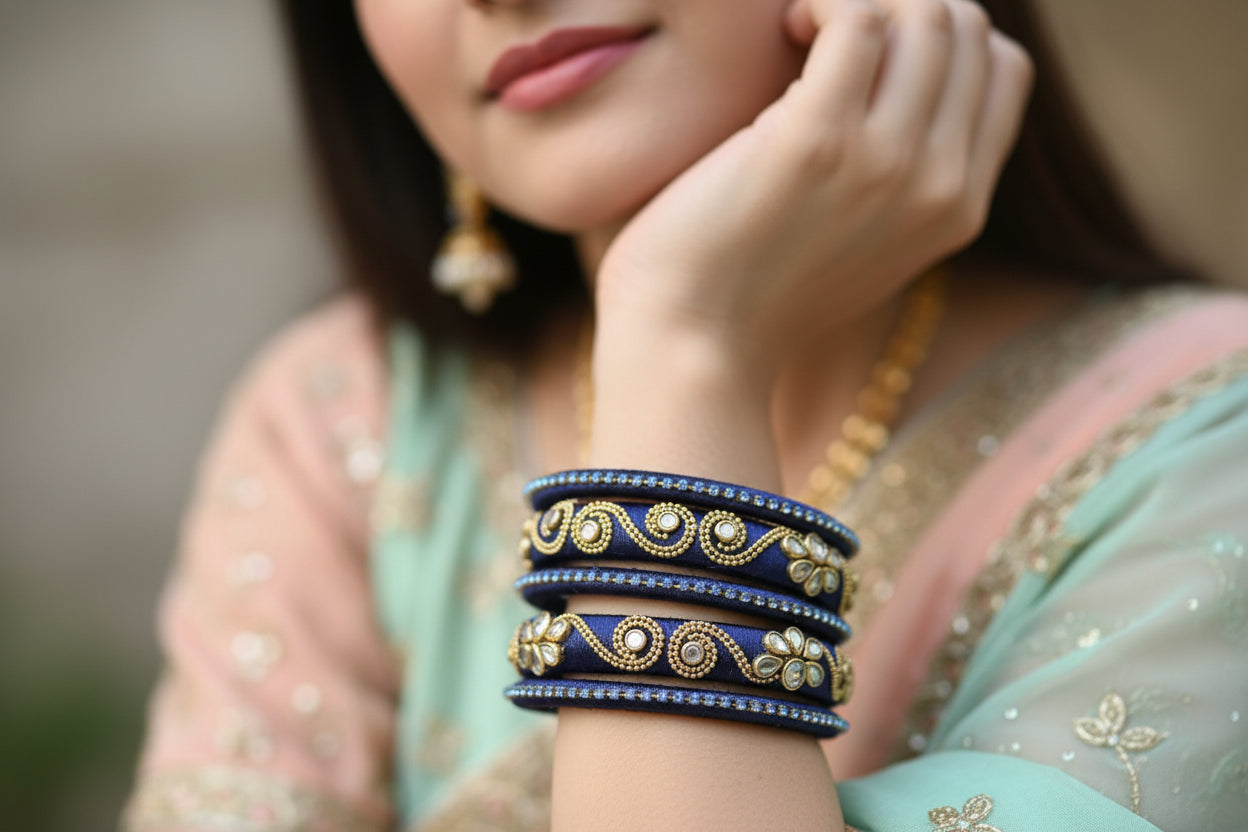 Midnight Grace Bangle Set