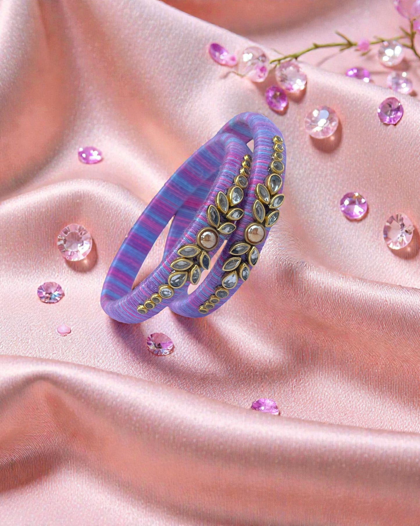 Aira Pastel Kundan Bangles