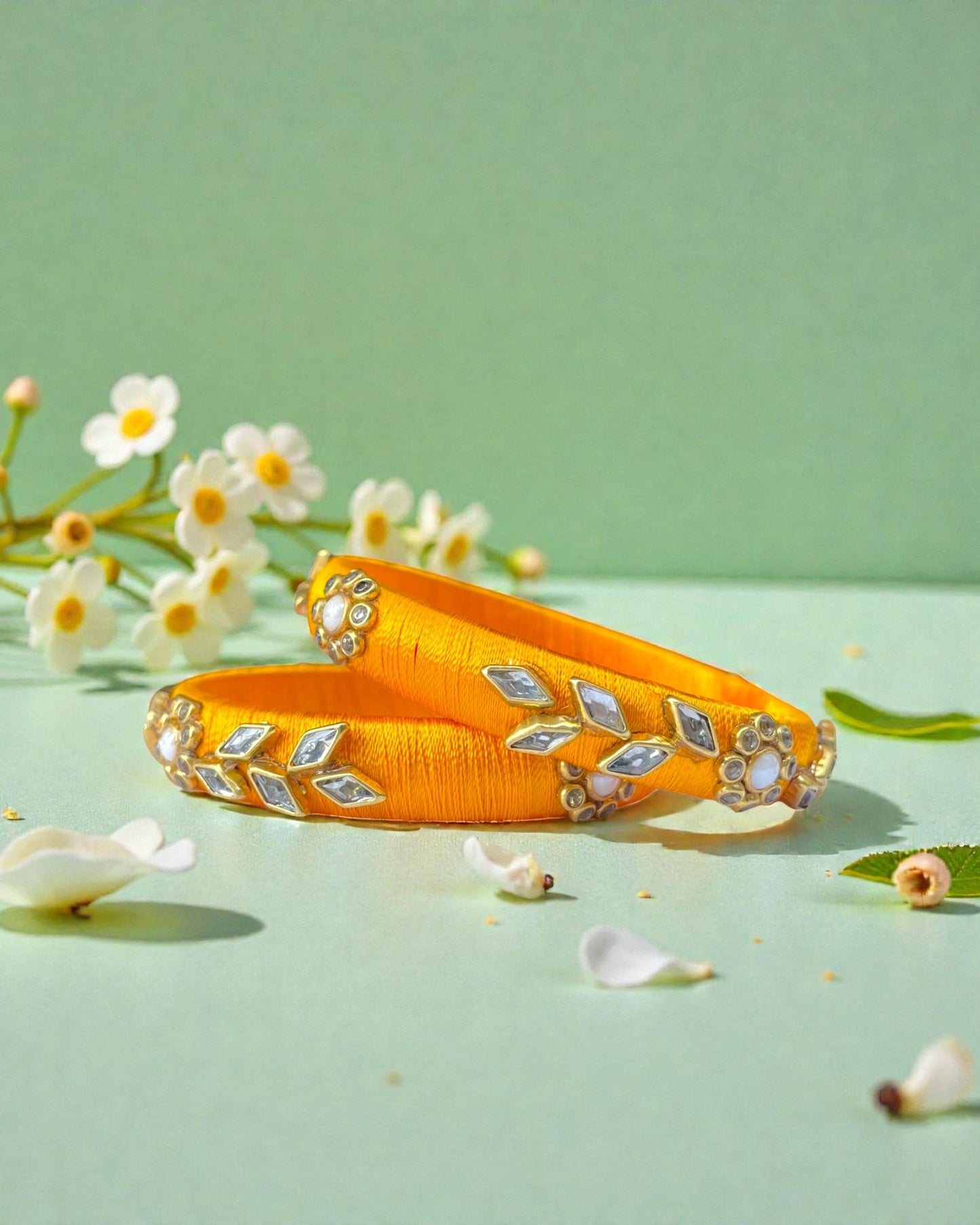 Suvarna Kundan Silk Bangle