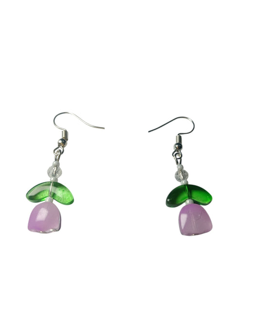 Lilac Tulip Earrings